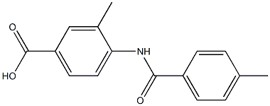 3-methyl-4-[(4-methylbenzoyl)amino]benzoic acid Struktur