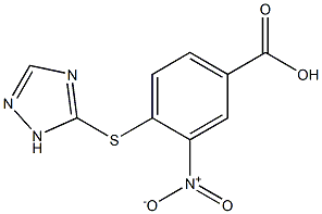 3-nitro-4-(1H-1,2,4-triazol-5-ylsulfanyl)benzoic acid Struktur