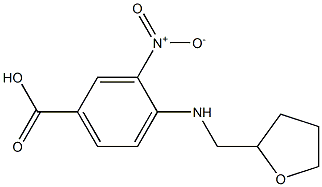 3-nitro-4-[(oxolan-2-ylmethyl)amino]benzoic acid Struktur