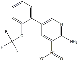 3-nitro-5-[2-(trifluoromethoxy)phenyl]pyridin-2-amine Struktur