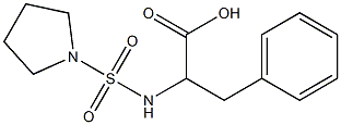 3-phenyl-2-[(pyrrolidine-1-sulfonyl)amino]propanoic acid Struktur