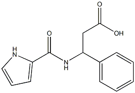 3-phenyl-3-(1H-pyrrol-2-ylformamido)propanoic acid Struktur