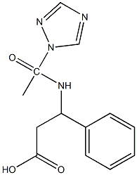 3-phenyl-3-[1-(1H-1,2,4-triazol-1-yl)acetamido]propanoic acid Struktur