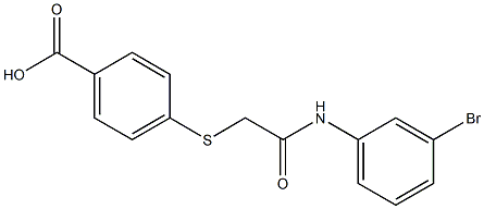 4-({[(3-bromophenyl)carbamoyl]methyl}sulfanyl)benzoic acid Struktur