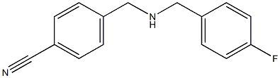 4-({[(4-fluorophenyl)methyl]amino}methyl)benzonitrile Struktur