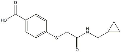 4-({[(cyclopropylmethyl)carbamoyl]methyl}sulfanyl)benzoic acid Struktur