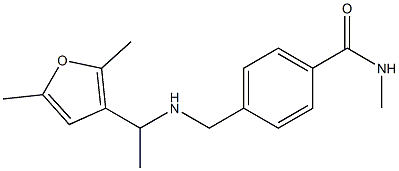 4-({[1-(2,5-dimethylfuran-3-yl)ethyl]amino}methyl)-N-methylbenzamide Struktur