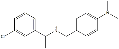 4-({[1-(3-chlorophenyl)ethyl]amino}methyl)-N,N-dimethylaniline Struktur