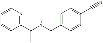 4-({[1-(pyridin-2-yl)ethyl]amino}methyl)benzonitrile Struktur