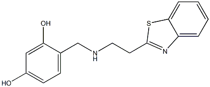 4-({[2-(1,3-benzothiazol-2-yl)ethyl]amino}methyl)benzene-1,3-diol Struktur