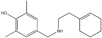 4-({[2-(cyclohex-1-en-1-yl)ethyl]amino}methyl)-2,6-dimethylphenol Struktur