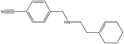 4-({[2-(cyclohex-1-en-1-yl)ethyl]amino}methyl)benzonitrile Struktur