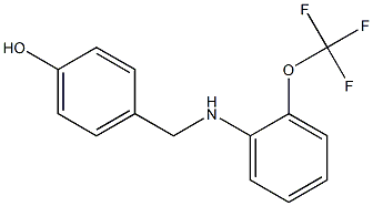 4-({[2-(trifluoromethoxy)phenyl]amino}methyl)phenol Struktur