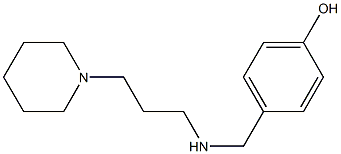 4-({[3-(piperidin-1-yl)propyl]amino}methyl)phenol Struktur