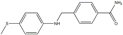 4-({[4-(methylsulfanyl)phenyl]amino}methyl)benzamide Struktur