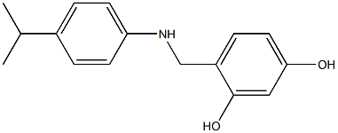 4-({[4-(propan-2-yl)phenyl]amino}methyl)benzene-1,3-diol Struktur