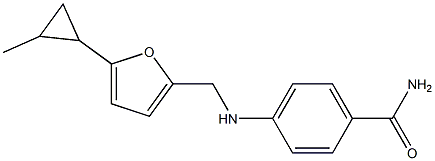 4-({[5-(2-methylcyclopropyl)furan-2-yl]methyl}amino)benzamide Struktur