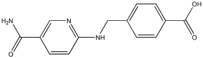 4-({[5-(aminocarbonyl)pyridin-2-yl]amino}methyl)benzoic acid Struktur