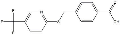 4-({[5-(trifluoromethyl)pyridin-2-yl]sulfanyl}methyl)benzoic acid Struktur