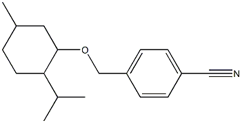 4-({[5-methyl-2-(propan-2-yl)cyclohexyl]oxy}methyl)benzonitrile Struktur