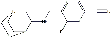 4-({1-azabicyclo[2.2.2]octan-3-ylamino}methyl)-3-fluorobenzonitrile Struktur