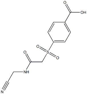 4-({2-[(cyanomethyl)amino]-2-oxoethyl}sulfonyl)benzoic acid Struktur