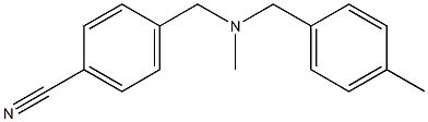 4-({methyl[(4-methylphenyl)methyl]amino}methyl)benzonitrile Struktur