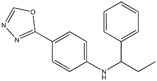 4-(1,3,4-oxadiazol-2-yl)-N-(1-phenylpropyl)aniline Struktur