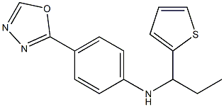 4-(1,3,4-oxadiazol-2-yl)-N-[1-(thiophen-2-yl)propyl]aniline Struktur