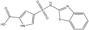 4-(1,3-benzothiazol-2-ylsulfamoyl)-1H-pyrrole-2-carboxylic acid Struktur