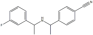 4-(1-{[1-(3-fluorophenyl)ethyl]amino}ethyl)benzonitrile Struktur