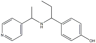 4-(1-{[1-(pyridin-4-yl)ethyl]amino}propyl)phenol Struktur