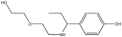 4-(1-{[2-(2-hydroxyethoxy)ethyl]amino}propyl)phenol Struktur