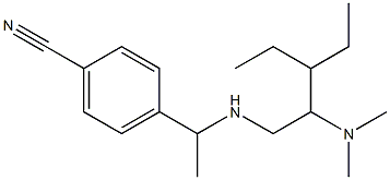 4-(1-{[2-(dimethylamino)-3-ethylpentyl]amino}ethyl)benzonitrile Struktur