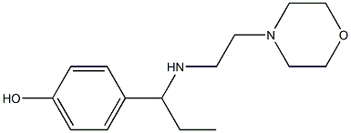 4-(1-{[2-(morpholin-4-yl)ethyl]amino}propyl)phenol Struktur