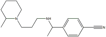 4-(1-{[3-(2-methylpiperidin-1-yl)propyl]amino}ethyl)benzonitrile Struktur