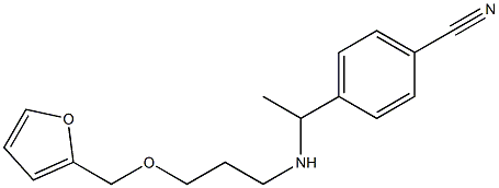 4-(1-{[3-(furan-2-ylmethoxy)propyl]amino}ethyl)benzonitrile Struktur