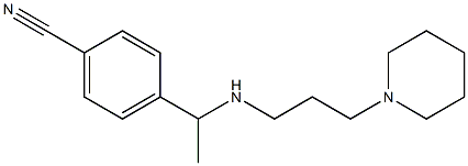 4-(1-{[3-(piperidin-1-yl)propyl]amino}ethyl)benzonitrile Struktur