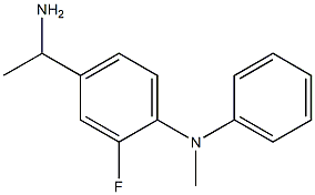 4-(1-aminoethyl)-2-fluoro-N-methyl-N-phenylaniline Struktur