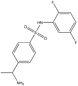 4-(1-aminoethyl)-N-(2,5-difluorophenyl)benzene-1-sulfonamide Struktur