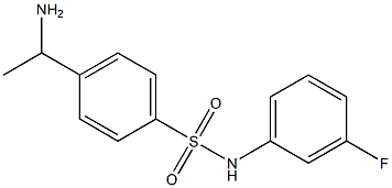 4-(1-aminoethyl)-N-(3-fluorophenyl)benzene-1-sulfonamide Struktur