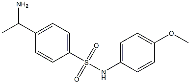 4-(1-aminoethyl)-N-(4-methoxyphenyl)benzene-1-sulfonamide Struktur