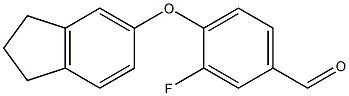 4-(2,3-dihydro-1H-inden-5-yloxy)-3-fluorobenzaldehyde Struktur