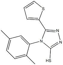 4-(2,5-dimethylphenyl)-5-(thiophen-2-yl)-4H-1,2,4-triazole-3-thiol Struktur