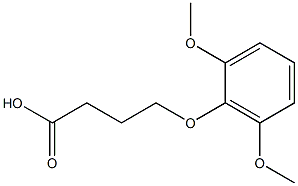 4-(2,6-dimethoxyphenoxy)butanoic acid Struktur