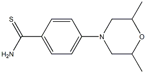 4-(2,6-dimethylmorpholin-4-yl)benzene-1-carbothioamide Struktur