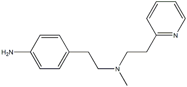 4-(2-{methyl[2-(pyridin-2-yl)ethyl]amino}ethyl)aniline Struktur