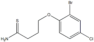 4-(2-bromo-4-chlorophenoxy)butanethioamide Struktur