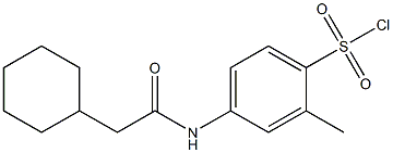 4-(2-cyclohexylacetamido)-2-methylbenzene-1-sulfonyl chloride Struktur