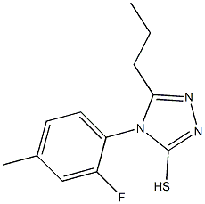 4-(2-fluoro-4-methylphenyl)-5-propyl-4H-1,2,4-triazole-3-thiol Struktur